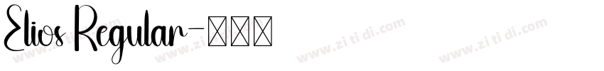 Elios Regular字体转换